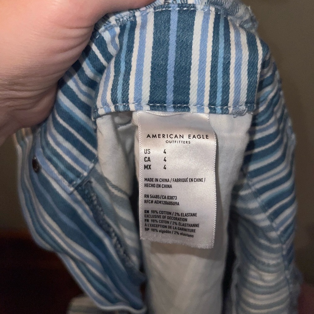 American Eagle Striped Paperbag Shorts - Picture 9 of 9